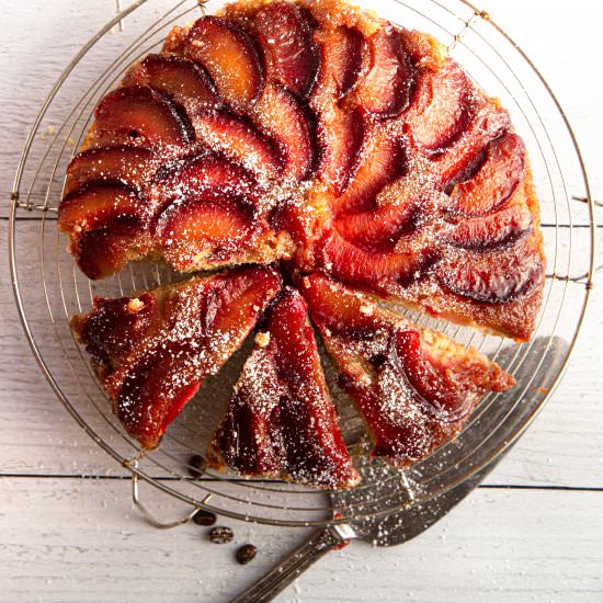 Upside Down Peach Cake