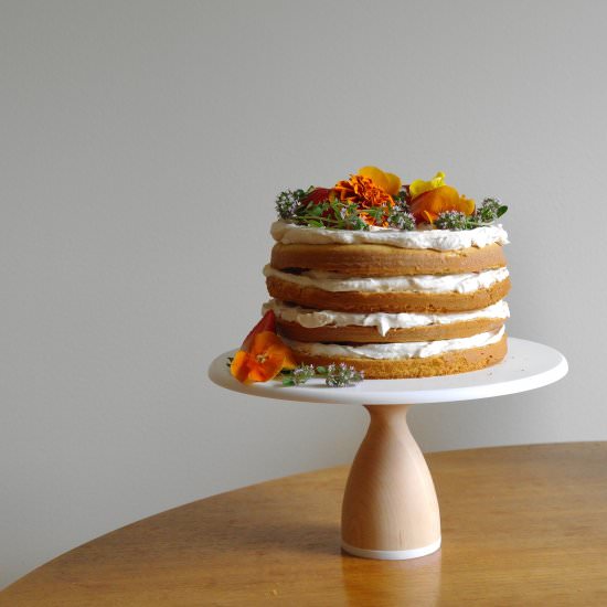 browned butter & strawberry cake