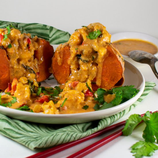 Massaman Curry Stuffed Sweet Potato