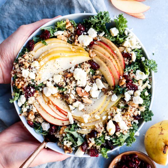 autumn kale quinoa salad