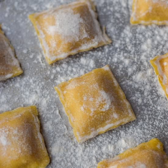 Homemade Butternut Squash Ravioli