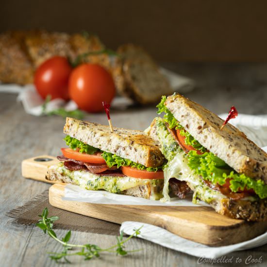 Cheesy Pesto BLT