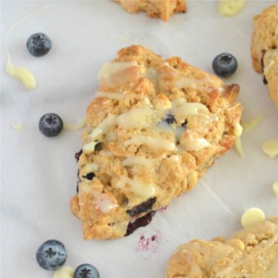 White Chocolate Blueberry Scones