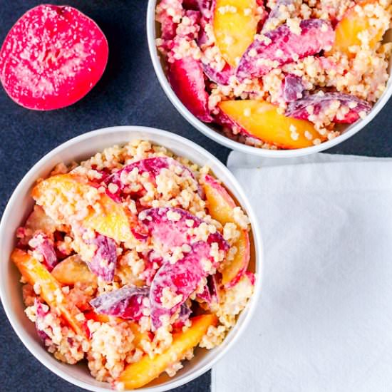 Ginger millet BF with peaches