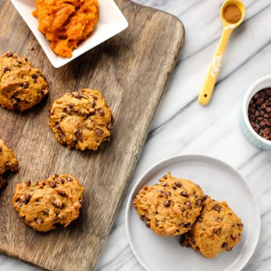 Vegan Pumpkin Chocolate Chip Cookie