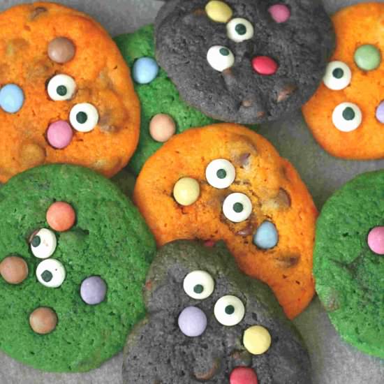 Halloween monster cookies