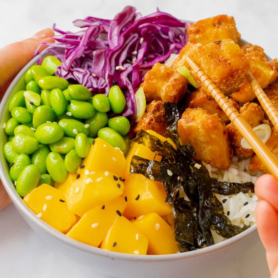 Mango & Chilli Tofu Poke Bowl