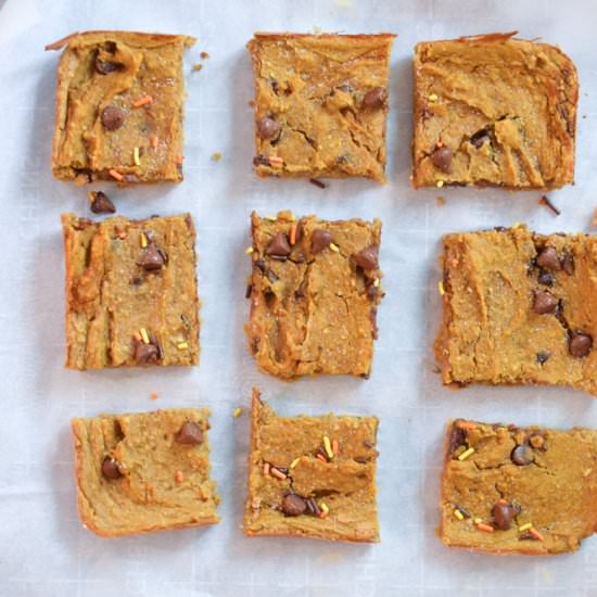 Vegan Pumpkin Blondies