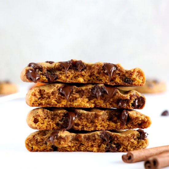 Chewy Pumpkin Chocolate Chip Cookie