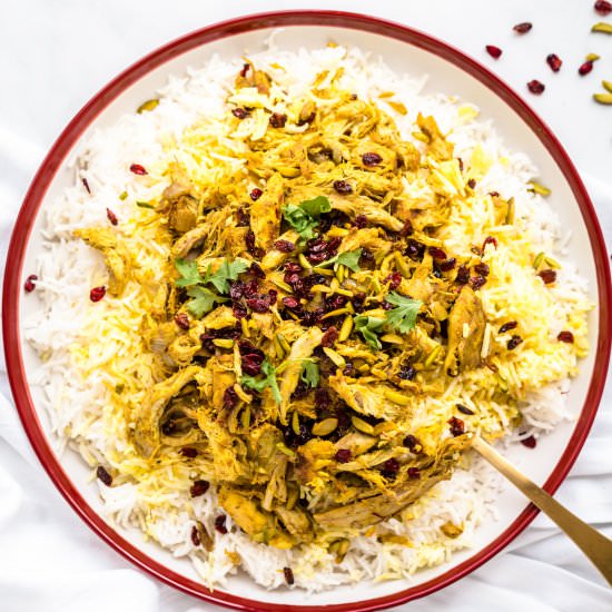Persian Saffron Chicken and Rice