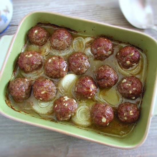 Meatballs in the oven
