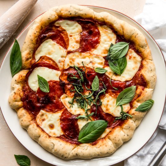 Fresh Mozzarella Pepperoni Pizza