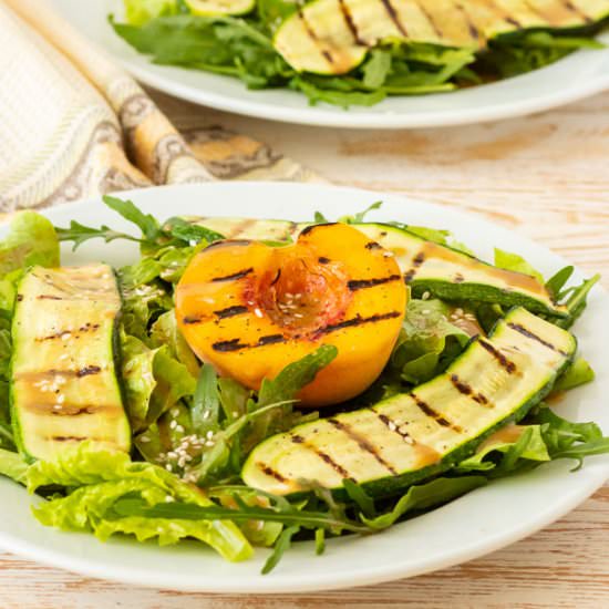 Grilled Peach and Zucchini Salad
