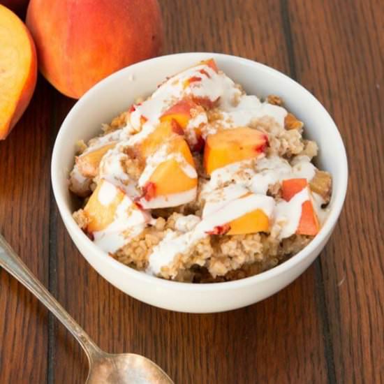 PEACHES & CREAM SLOW COOKER OATMEAL