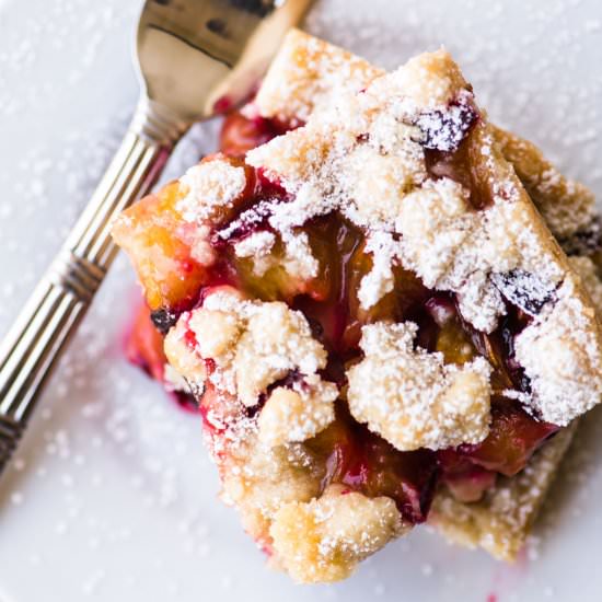 Cardamom Plum Crumble Bars