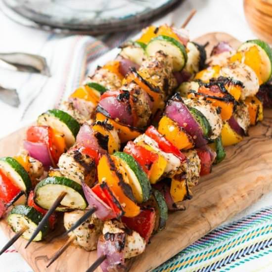 TUSCAN GRILLED CHICKEN KABOBS