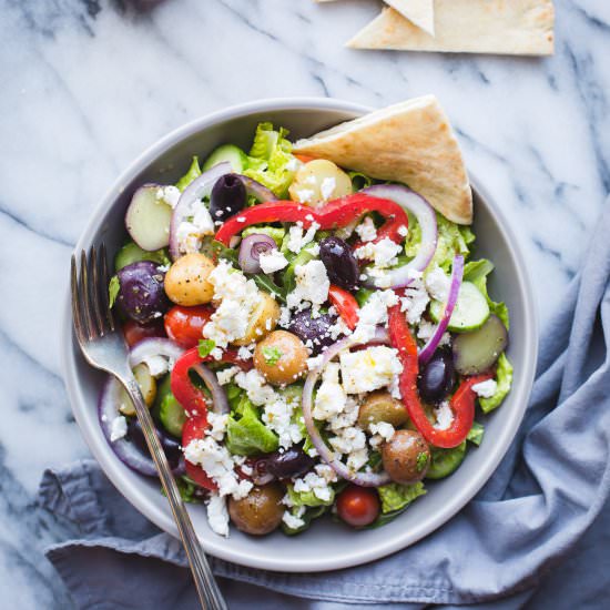 Greek Salad w/ Baby Potatoes