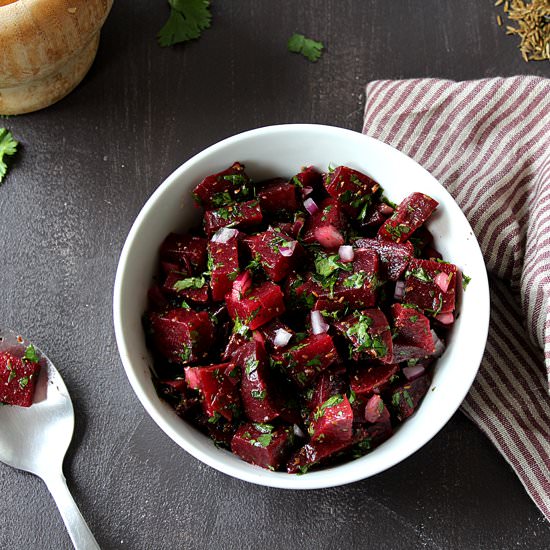 Cumin seeds beets salad
