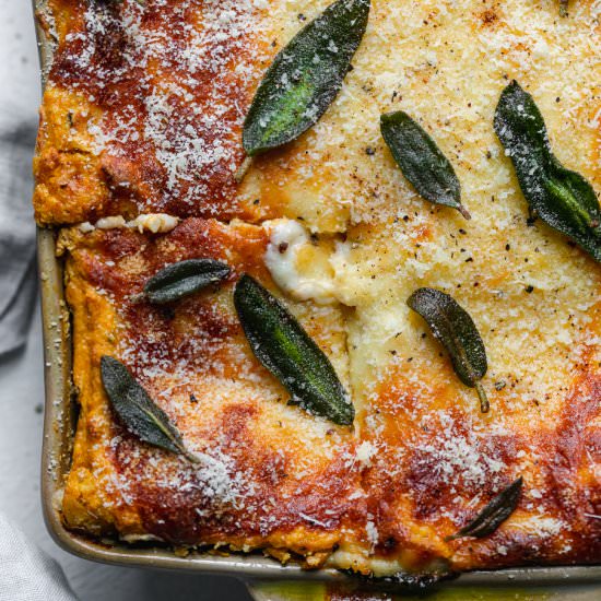 Pumpkin Kale Lasagna