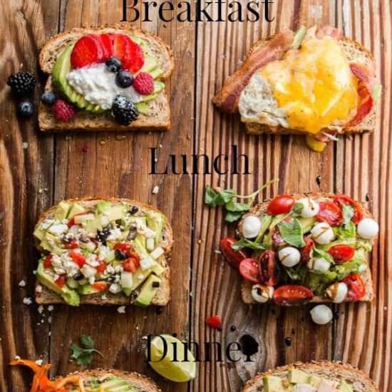 AVOCADO TOAST 6 WAYS