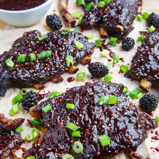 BLACKBERRY HOISIN BBQ RIBS