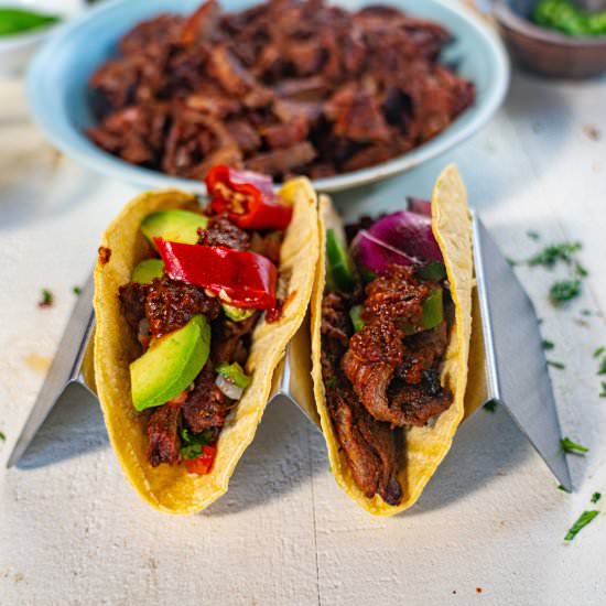 Chipotle citrus chuck roll tacos