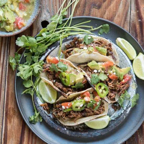 POBLANO BRAISED BEEF TACOS