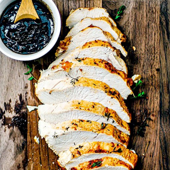 roast turkey breast + glaze
