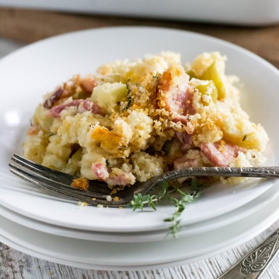 Ham Apple Mac and Cheese