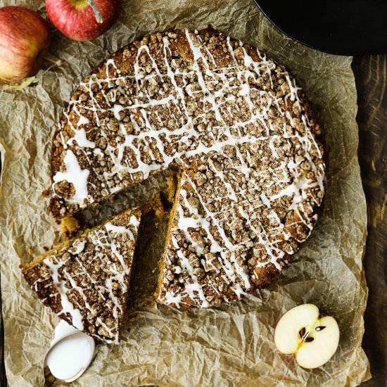 Eggless Apple Maple Spice Cake