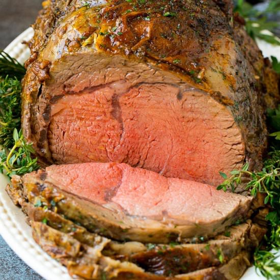 Prime Rib with Garlic and Herbs