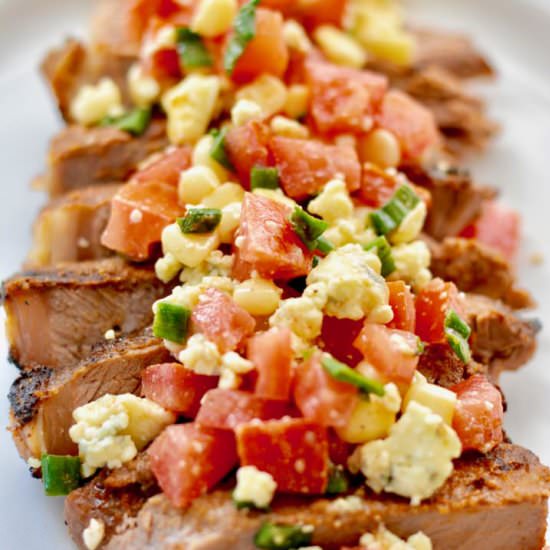 Grilled Steak & Blue Cheese Salsa