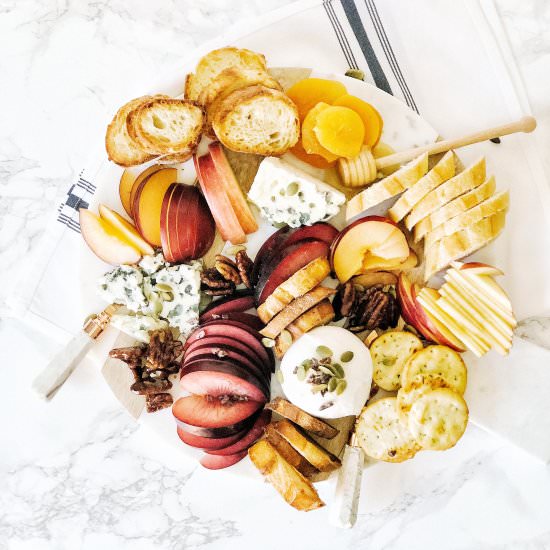 Seasonal fruit & cheese board