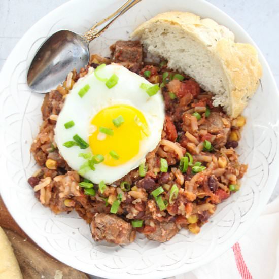 Southwest Steak & Eggs Brunch Bake