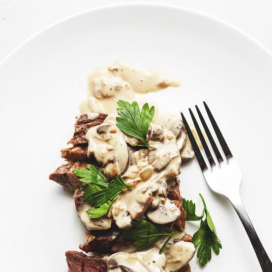 One Skillet Steak Diane