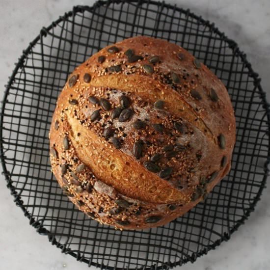 Pumpkin No Knead Bread