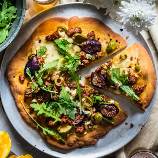 Caramelized Fig and Sausage Pizza