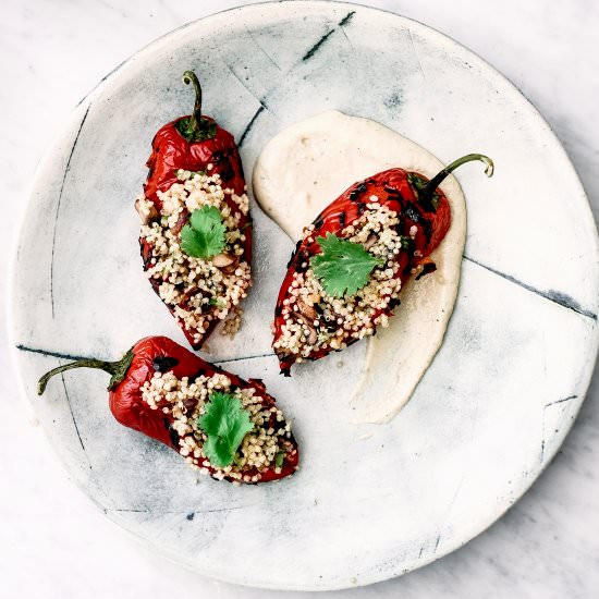 Quinoa and Mushroom Stuffed Peppers