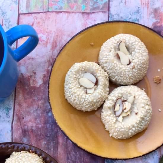 Coconut Sesame Shortbread