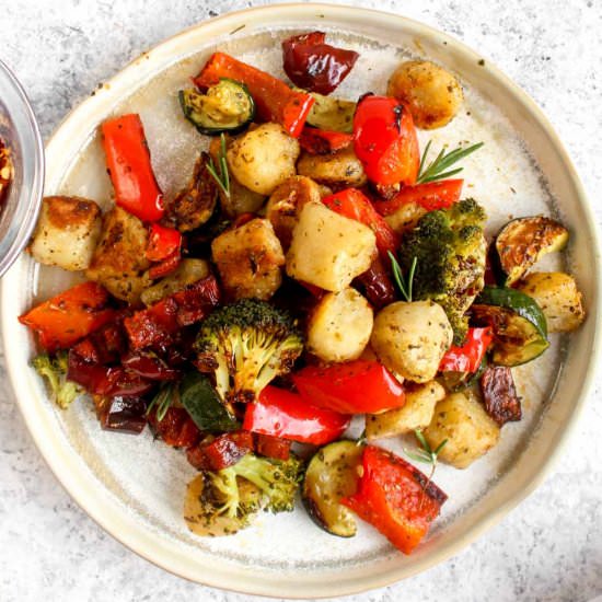 Cauliflower Gnocchi Sheet Pan Meal
