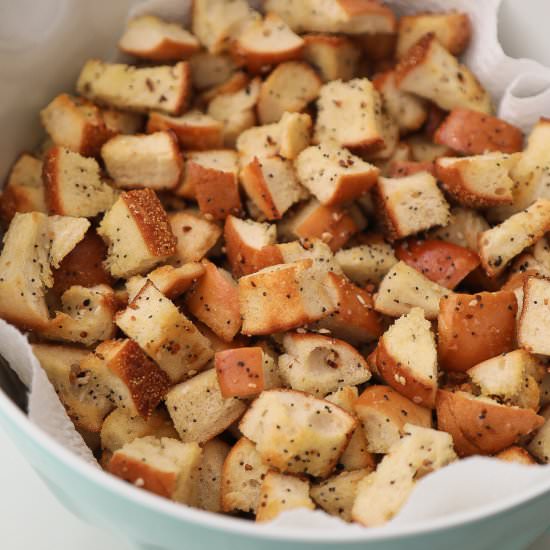 Everything Bagel Croutons