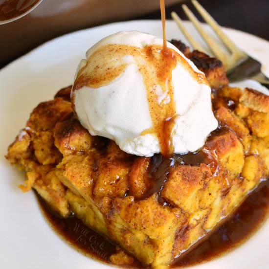 Brioche Pumpkin Bread Pudding