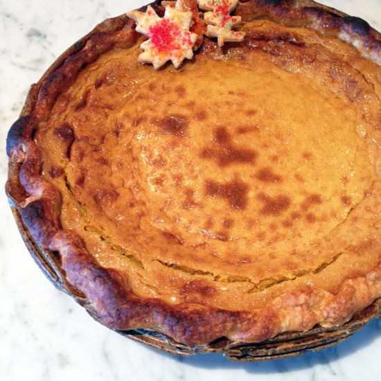 Bourbon + Honey Pumpkin Pie