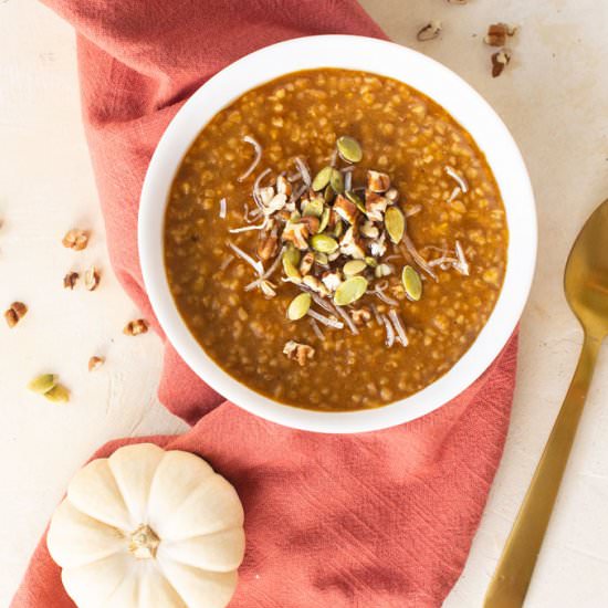 Vegan Pumpkin Oatmeal