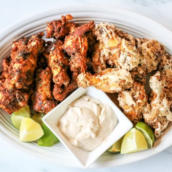 Zesty Wings With White BBQ Sauce