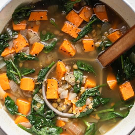 Sweet Potato & Lentil Soup