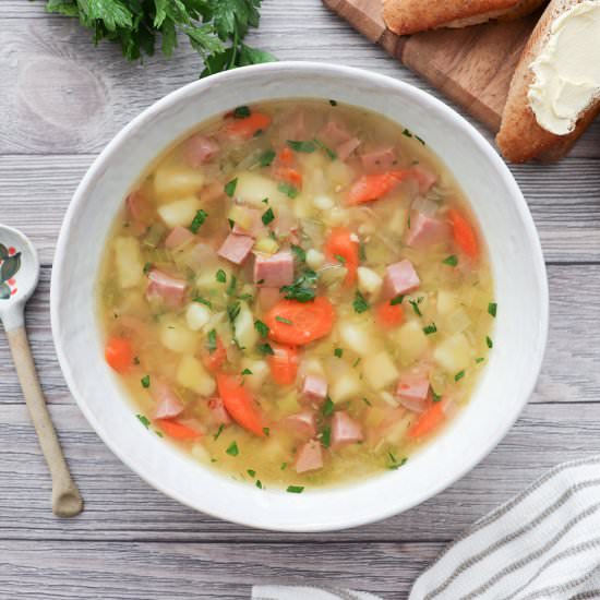 Ham, Potato and Leek Soup