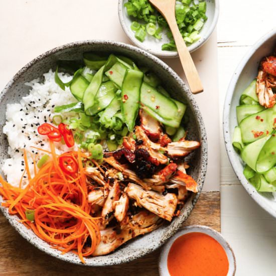 Shredded Chicken Bulgogi Bowls