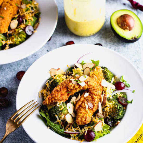 Crispy Chicken and Broccoli Salad