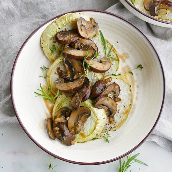 Roasted Kohlrabi Steak